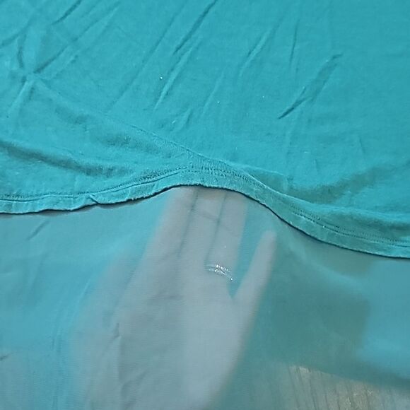 Green blouse DKNYC size M - Picture 10 of 11